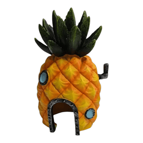 SpongeBob Ornament Pineapple House for aquariums made of durable resin, safe for children and pets.