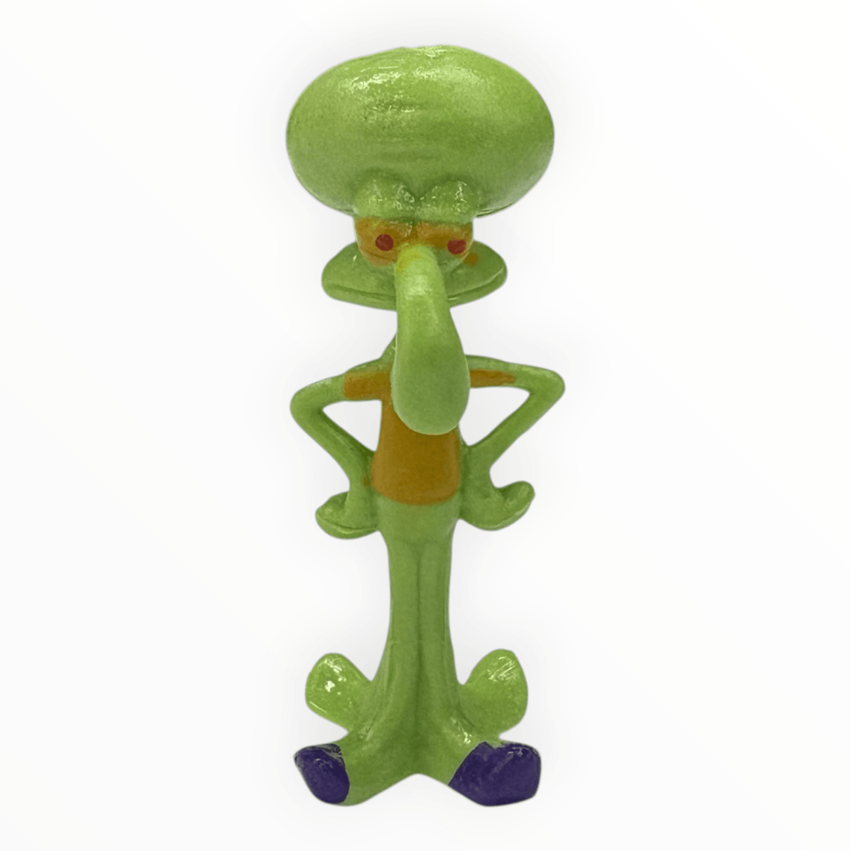 SpongeBob Characters 6pc Ornament Set Small featuring Squidward figure for aquarium decoration