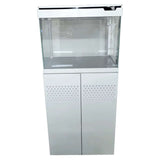 Sun Sun Aquarium XE-600 - 70L and Cabinet White with clear tank and sleek white cabinet design.