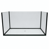 TANK ONLY - White Vinyl with Black Silicone glass aquarium background with clear edges.