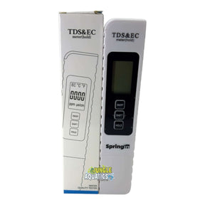 TDS 2 in 1 Pen with box showcasing water quality testing functionalities and clear digital display