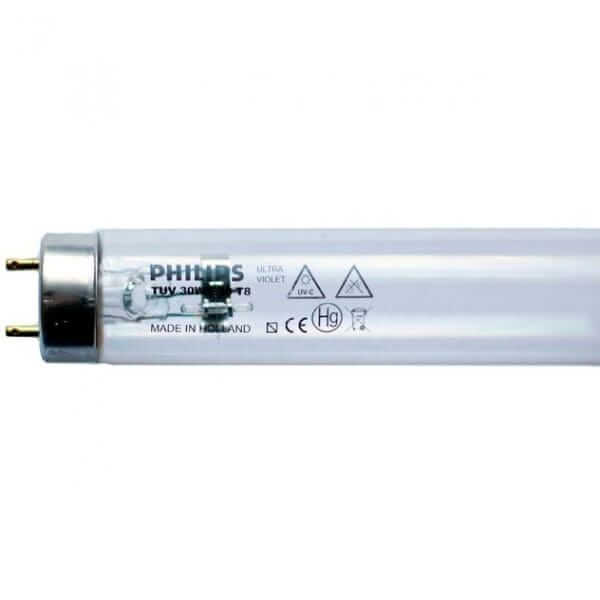 30W and 55W Philips Ultraviolet (UV) Replacement Tubes, designed for effective water purification.