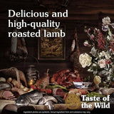 Taste of the Wild Canine Sierra Mountain Dry Dog Food featuring delicious roasted lamb.