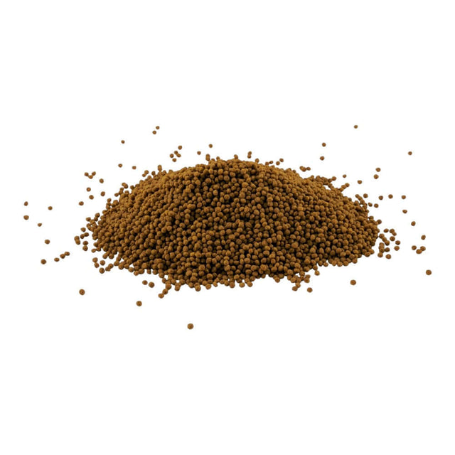 Tetra Goldfish Granules pile, nutritious floating food for goldfish and coldwater fish with high digestibility.