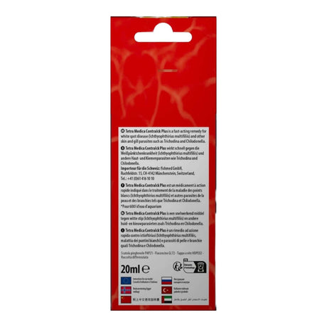 Tetra Medica ContraIck Plus 20ml packaging for treating white spot disease in ornamental fish.