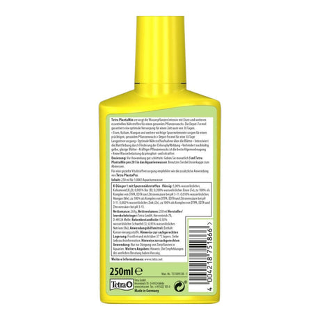 Tetra PlantaMin iron intensive fertiliser bottle, 250ml for healthy aquarium plant growth.