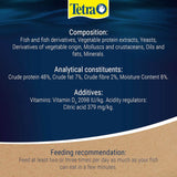 Tetra Prima Granules nutritional information, composition details and feeding recommendations for fish.