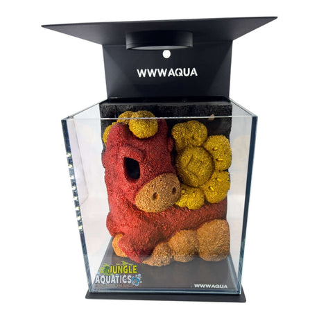 Themed WWW Betta Aqua Aquariums decorative element in an aquarium display.