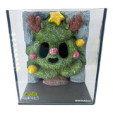 Themed WWW Betta Aqua Aquariums decorative 3D Christmas tree backdrop for aquariums with vibrant colors.