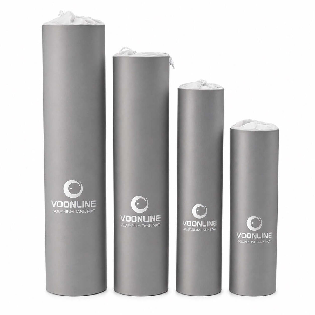 Voonline Aquarium Tank Mat packaging displayed in four different sizes for optimal aquarium protection.