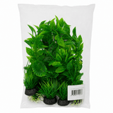 Water Plants for Aquarium Combo B 10PCS in a clear package featuring vibrant plastic aquatic plants.