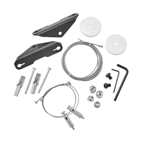 AI Hydra Edge mounting hardware kit including brackets, cables, and necessary installation tools.