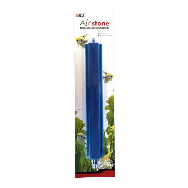 Air Stone Joint for aquariums, light blue rectangular air stone for aeration and water circulation.
