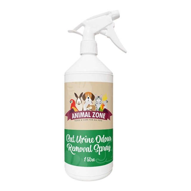 Animal Zone Cat Urine Odour Removal Spray 1L bottle, effective for eliminating cat urine scent from various surfaces.