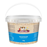 Animal Zone Parrot Cereal 3 kg tub for balanced nutrition, designed for young birds transitioning from porridge.