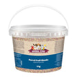 Animal Zone Parrot Fruit Chunks 3 kg bucket with balanced diet of fruits, grains, and vegetables for parrots.
