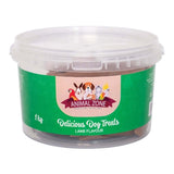 Animal Zone Semi Moist Dog Treats in a 1kg re-sealable tub with lamb flavor for dogs.