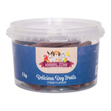 Animal Zone Semi Moist Dog Treats 1kg in a re-sealable tub, featuring steak flavor, perfect for training and rewarding dogs.