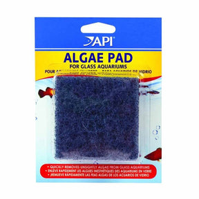 API Algae Scraper Pad for Glass Aquariums, effectively removes algae from aquarium walls and prevents water splashes.