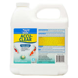 API Pond Accu-Clear water clarifier in a jug, clears pond water quickly and efficiently.