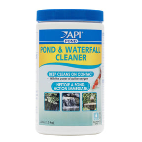 API Pond and Waterfall Cleaner 1kg container with active oxygen for deep cleaning ponds and waterfalls.