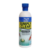 API Pond Simply Clear bottle for quickly cleaning and clearing pond water with natural bacteria.