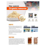 Aqua Clean Organic Remover 500ml with filter benefits and directions for effective water purification.