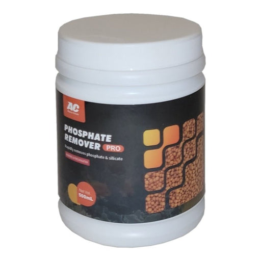 Aqua Clean Phosphate Remover Pro 500ml container for effective phosphate and silicate removal in aquariums.