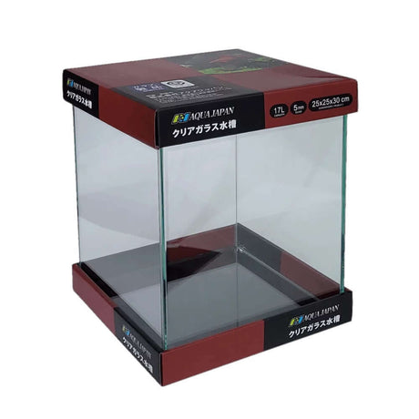 AquaJapan Starfire Aquarium Only, 17L size, made from ultra clear low iron glass, dimensions 25x25x30cm.