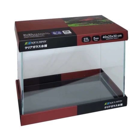 AquaJapan Starfire Aquarium Only showcasing 27L size, dimensions 40x25x30 cm, made from Starfire glass.