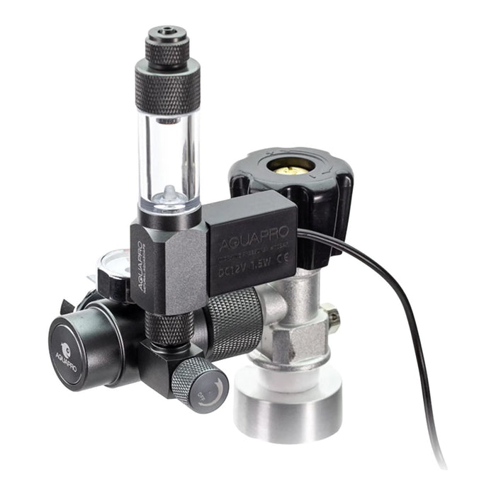 Aquapro CO2 Regulator N-Series, a dual stage regulator for controlled CO2 distribution in aquariums.