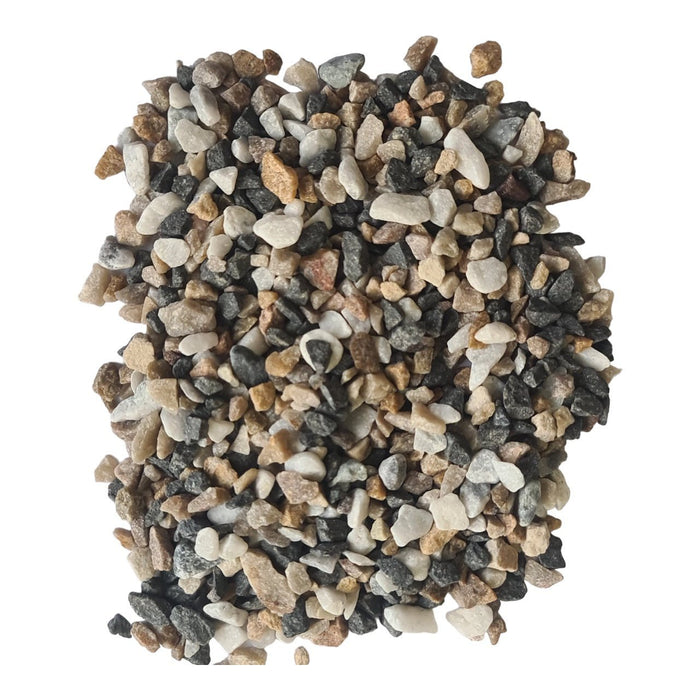 Natural mountain mix aquarium gravel, premium quality, 0.5-0.8mm size for aquariums, ideal for enhancing aquatic environments.