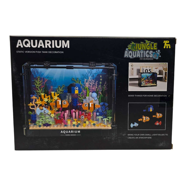 TUOMU Clownfish Coral Tank T4001 aquarium model featuring vibrant colors and coral reef design.