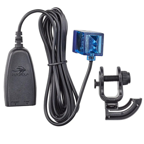AutoAqua Smart ATO Lifter parts including optical sensor and clamp for aquarium water management.