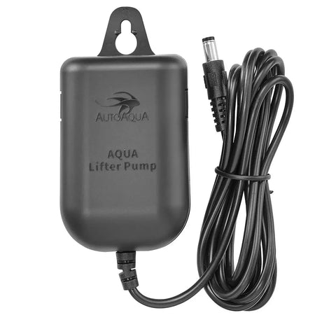 AutoAqua Smart ATO Lifter image showing the Aqua Lifter Pump with a power cord for aquarium water management.