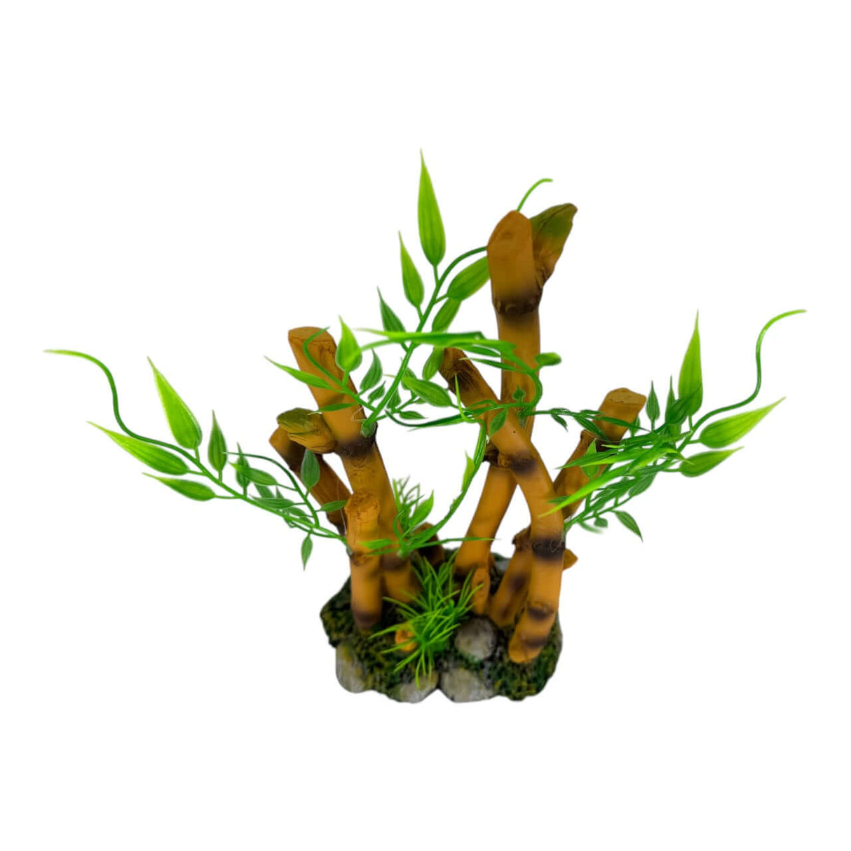 Bamboo Shoots Aquarium Ornament with vibrant greenery for natural elegance in aquatic environments.