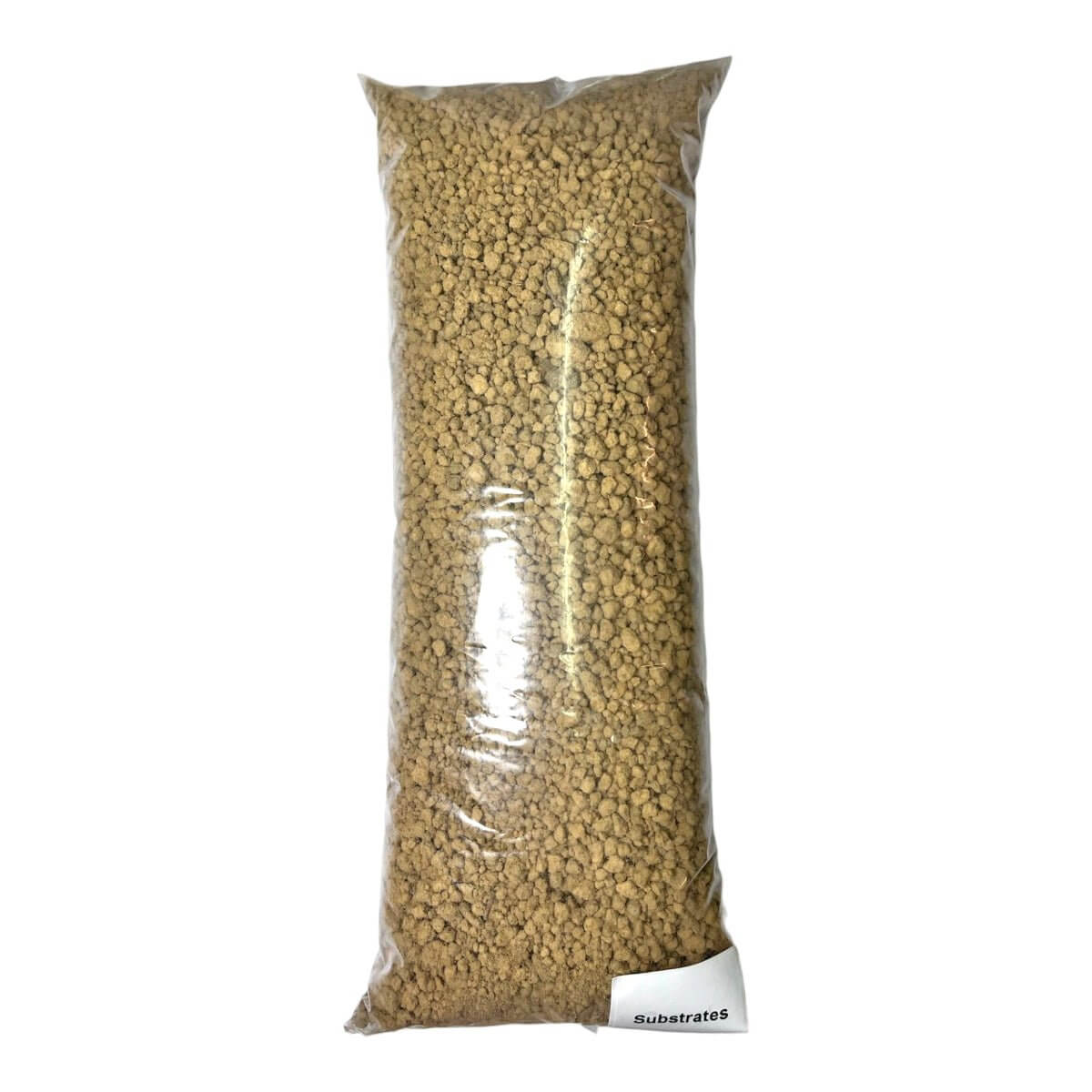 Bag of natural substrate for enhancing plant growth in terrariums and indoor gardens.