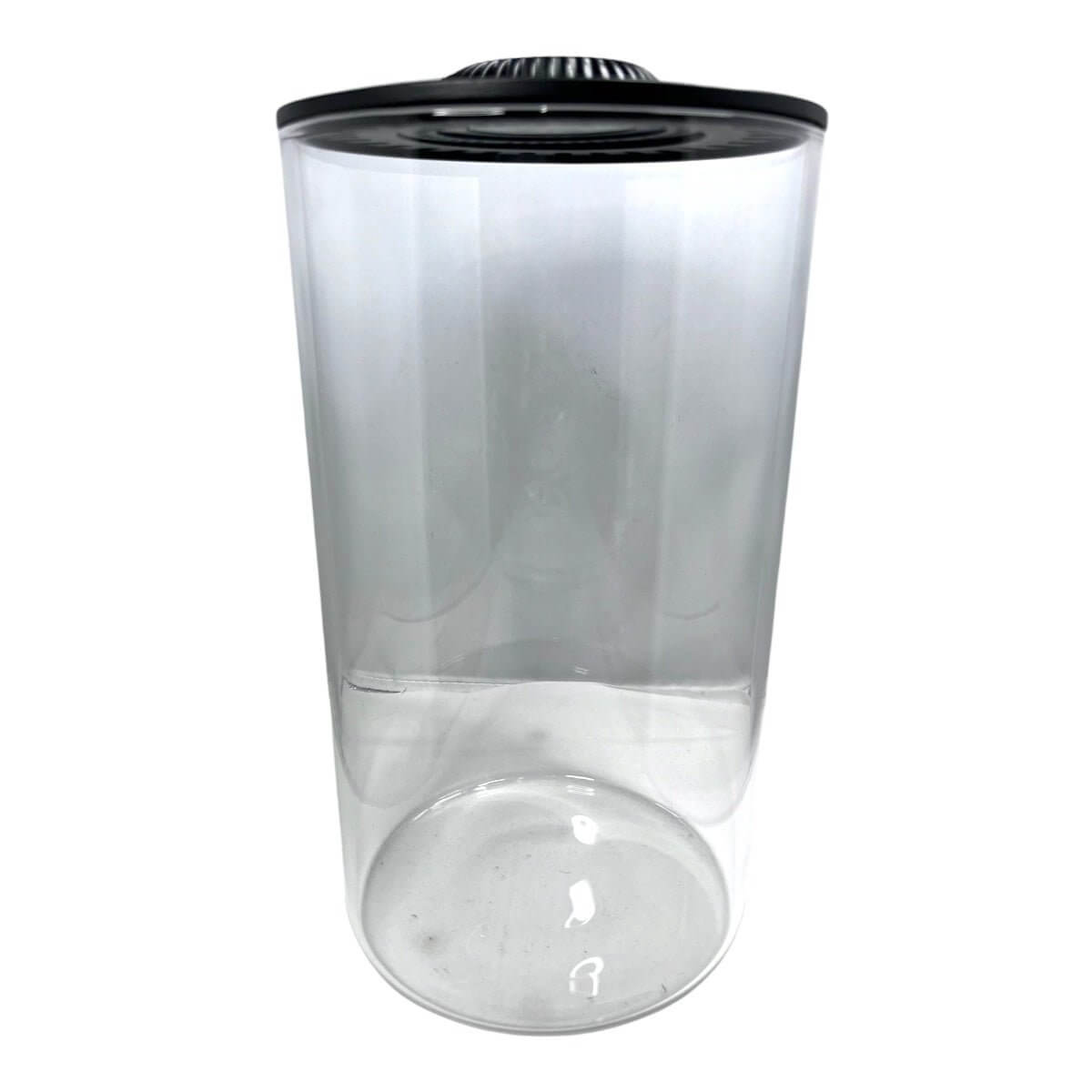 Clear Bio Bowl Terrarium Cylinder with integrated LED light and heat dissipation fan for plant care.