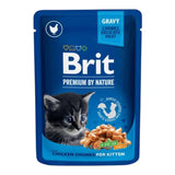 Brit Premium Cat Pouch with Chicken Chunks for Kittens 100g