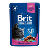 Brit Premium Cat Pouch with Chicken and Turkey 100g