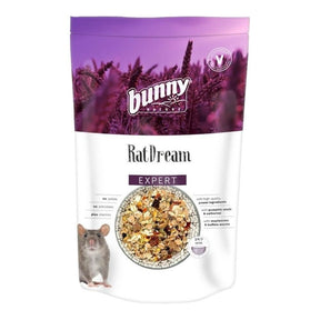 Bunny Nature Rat Dream Expert 500g premium rat food with superfoods and no pellets, ideal for rat health and variety.