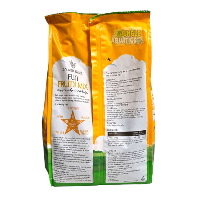 Burgess Country Values Guinea Pig Nuggets packaging with fruity mix for guinea pigs