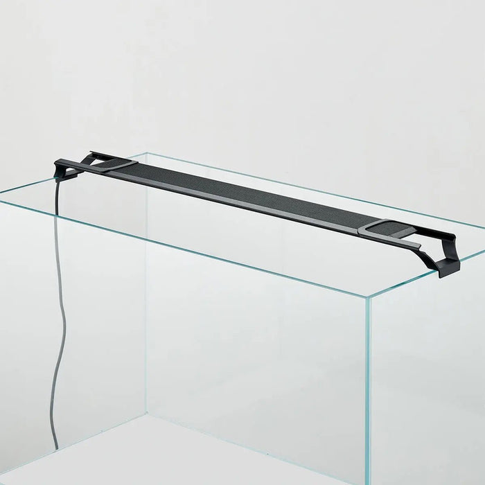 Chihiros A II Adjustable Holder installed on a fish tank, showcasing its sleek design and adjustable features.