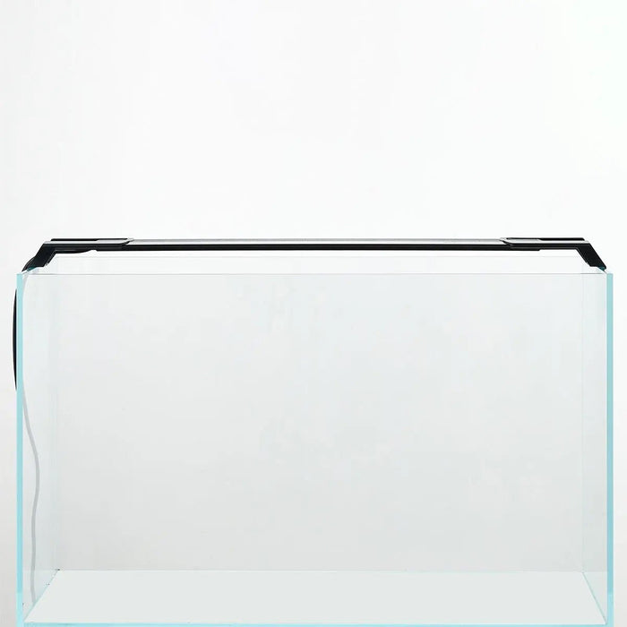 Empty aquarium tank with a sleek black rim, designed for use with Chihiros A II Adjustable Holder lights.