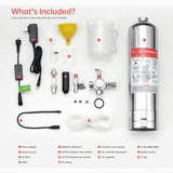 Chihiros Co2 Generator Kit 2.5L components including CO2 cylinder, diffuser, tubing, and measuring cup.