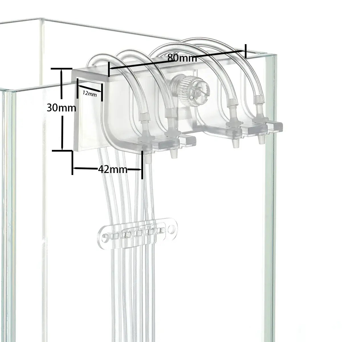 Chihiros Dosing Tube Holder with tubing dimensions, ideal for efficient dosing pump setups and organization.