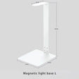 Chihiros Magnetic Light Base dimensions: 40cm tall, 21cm wide, 22cm deep; sleek white design for modern lighting solutions.
