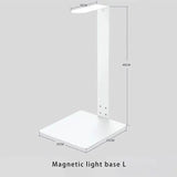 Chihiros Magnetic Light Base dimensions: 40cm tall, 21cm wide, 22cm deep; sleek white design for modern lighting solutions.