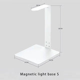 Chihiros Magnetic Light Base S dimensions showing a sleek white design, perfect for enhancing lighting setups.