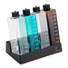 Chihiros Magnetic Stirrers featuring four clear bottles with measurement markings on a black stand.